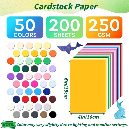 Miniatura 2 de Cartulina de 10,2 cm x 15,2 cm, paquete de 200 piezas, papel grueso y colorido en blanco, tarjetas en stock para invitaciones, creación de tarjetas