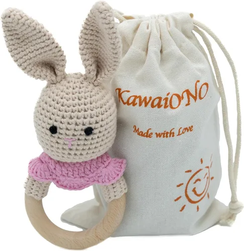 Sonajero de algodón hecho a mano, sonajero educativo para bebés de dentición, ideal para bebés, cosas únicas para bebés recién nacidos, diseño de