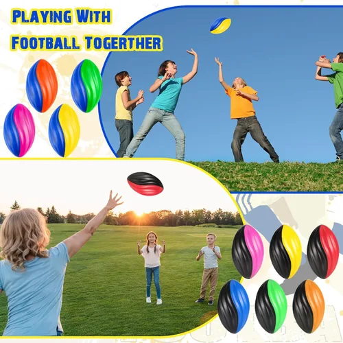 Miniatura 6 de Jerify 12 Mini Balones de Fútbol Americano para Niños de Espuma en Espiral a Granel de 5 Pulgadas Suaves Pequeños Impermeables Pelota de Espuma