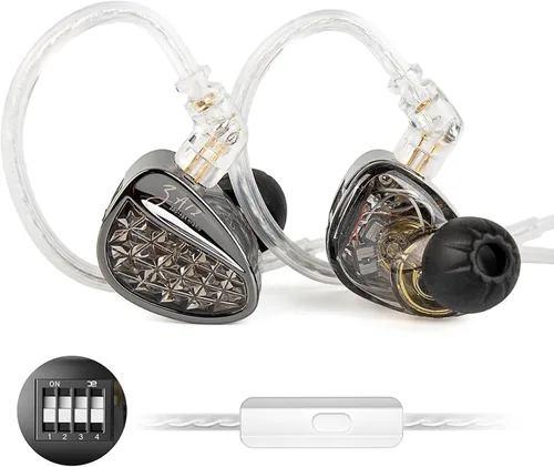 Miniatura 11 de KZ AS10 - Auriculares IEM, 5 auriculares equilibrados para controladores KZ, auriculares con cable, estéreo de alta fidelidad en el oído, Negro