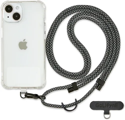 Cordón universal para teléfono, correa cruzada antirrobo para iPhone 16 Pro Max y la mayoría de teléfonos inteligentes, soporte ajustable para el