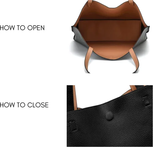 Miniatura 6 de Scarleton Leather Tote Bag for Women, Womens Purses and Handbags, Reversible Tote Bags for Women, Purses for Women, H1842