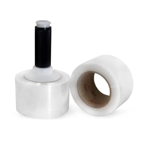 Miniatura 13 de IDL Packaging Mini rollo elástico de 3 pulgadas, 700 pies, calibre 120 (paquete de 2) con un mango de plástico incluido – Envoltura de plástico