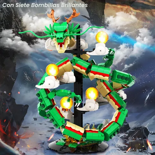 Miniatura 2 de JMBricklayer Juego de Construcción de Dragón para Adultos 70134, Modelo de Dinosaurio Coleccionable con Iluminación para Construir, Ideal