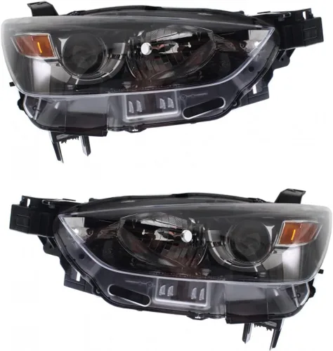 Miniatura 6 de KarParts360: Para 2016 2017 2018 2019 MAZDA CX-3 montaje de luz principal lado del conductor (carcasa negra) reemplaza MA2518173 certificado CAPA