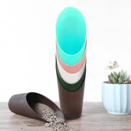 Miniatura 6 de 5 piezas de cucharas para tierra de bonsái, cucharas de plástico para tierra de jardín, herramientas de jardinería pequeñas y coloridas, cucharas