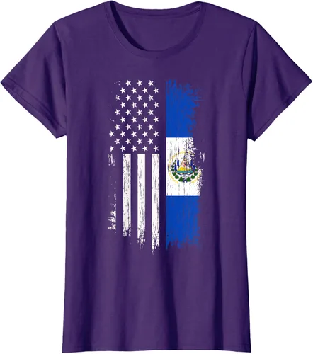 Miniatura 14 de Camiseta de la bandera de Estados Unidos salvadoreño - Camiseta de El Salvador USA