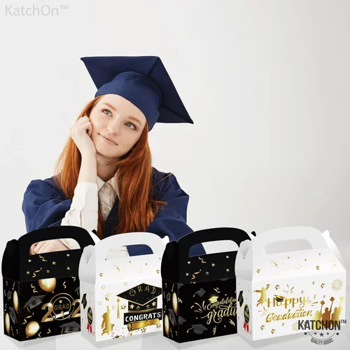 Miniatura 2 de Cajas de regalo de graduación 2022 – Paquete de 12 Caja de tarjetas de graduación 2022 Decoraciones de fiesta de graduación 2022 negro y dorado