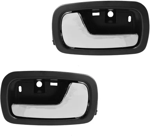 Miniatura 49 de TRQ Juego de 2 manijas de puerta interior trasera cromada y cachemira para Chevy GMC