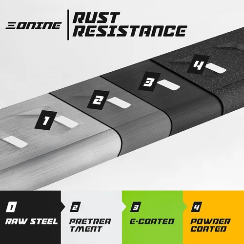 Miniatura 4 de ONINE Tubular - Estribo negro texturizado de 7 pulgadas, ajuste personalizado, para Chevy Colorado/GMC Canyon Crew Cab 2015-2026, barra Nerf