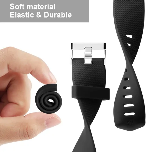 Miniatura 4 de Tobfit Bandas deportivas compatibles con Fitbit Charge 2, paquete de 4, pulseras de repuesto para mujeres y hombres, pequeñas/grandes