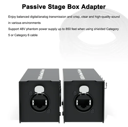 Miniatura 3 de LVY Extensor de cable DMX de 4 canales a través de red XLR de 3 pines macho y hembra a Ethercon canales de cable sobre cable RJ45 Cat5/Cat6 Ethercon