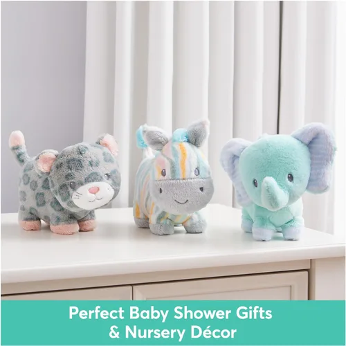 Miniatura 6 de GUND Baby Safari Friends Collection - Elefante de peluche con campanilla, juguete sensorial para bebés y recién nacidos, color verde azulado, 7