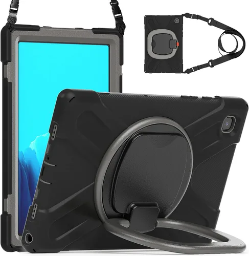 Miniatura 117 de 360 Rotation Case for Galaxy Tab ActivePro/Tab Active4 Pro/Active 5 Pro 10.1" Sturdy Cover Rotate Ring Stand Shoulder Carrying Strap Hand Strap