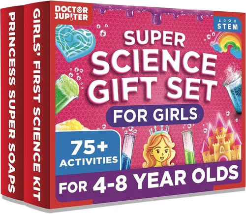 Doctor Jupiter Juego de Regalo Super Science | Conjunto de 'Kit de Primera Ciencia para Niñas', 'Princess Super Soaps' para niños de 4+ años | Ideas