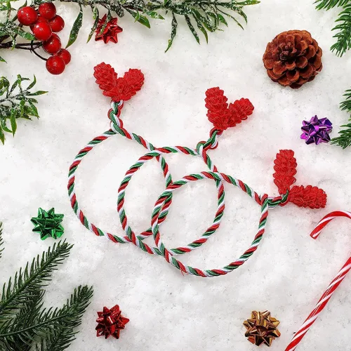 Miniatura 7 de 25 lazos de guirnalda para el día de San Valentín, flexibles, decorativos, reutilizables, anudados, para envolver regalos de Navidad