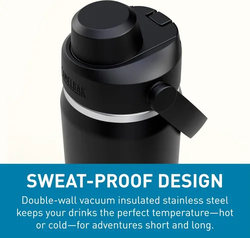 Miniatura 5 de CamelBak Thrive Chug - Botella de agua aislada de acero inoxidable, color negro, 20 onzas