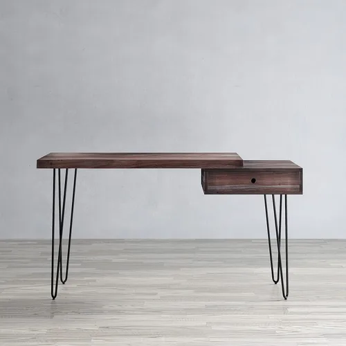 Miniatura 7 de Jofran Nature's Edge - Escritorio de madera de acacia maciza, 54 pulgadas de largo x 22 pulgadas de ancho x 30 pulgadas de alto, pizarra