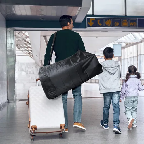Miniatura 5 de LIHAO Bolsa de viaje para cochecito, bolsa de control de puerta para asiento de automóvil, bolsa de transporte de viaje impermeable, 600D Oxford