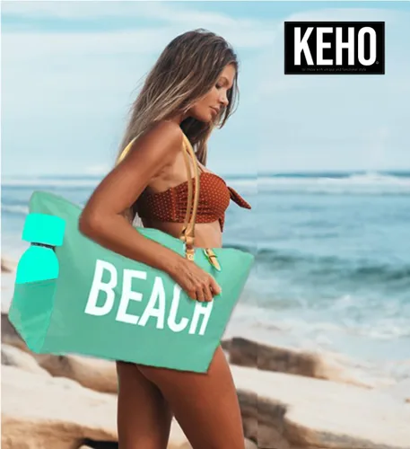 Miniatura 2 de Keho Bolsa de playa impermeable con bolsillos para mujer (resistente a la arena)