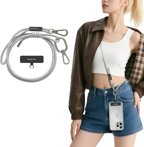 Miniatura 12 de MAGEASY Cordón universal para teléfono celular, correa cruzada antirrobo para iPhone 17 Pro Max y la mayoría de teléfonos inteligentes, para hombres
