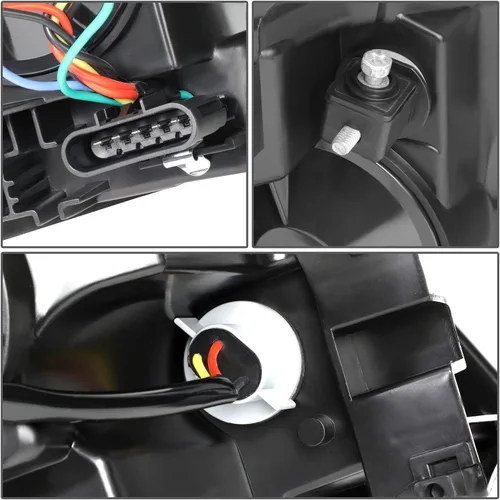 Miniatura 5 de DNA Motoring HL-OH-CI06-BK-CL1 - Faros delanteros de carcasa negra compatibles con Impala 06-13