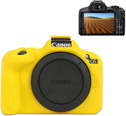 Miniatura 8 de Pocoukate Funda para cámara Canon EOS R50, funda protectora de silicona suave con protector de pantalla EOS R50 Accesorios para Canon EOS R50 Cámara
