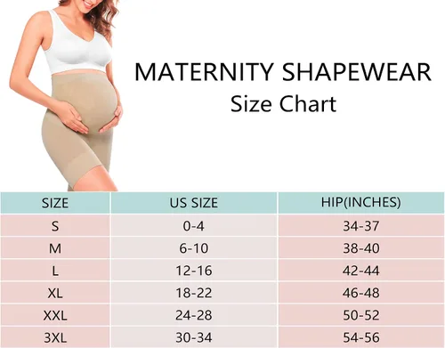 Miniatura 6 de Ropa moldeadora de maternidad de alta calidad "Baby Bump", ropa interior de embarazo de cintura alta a medio muslo que evita rozaduras, soporte