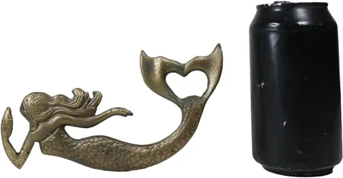 Miniatura 7 de Ebros Gift Rústico Vintage Hierro Fundido Metal Bronce Náutico Costero Sirena Sirena Sirena Mano Soda Cerveza Botella Tapa Abridor Como Sirenas Bajo