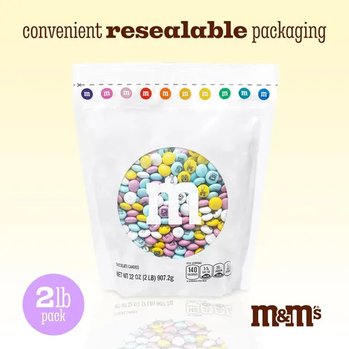 Miniatura 6 de M&M'S WORLD New Baby Dulces de Chocolate con Leche Bolsa de 2 Libras con M&M'S Surtidos para Baby Showers, Fiestas de Revelación de Género e Ideas