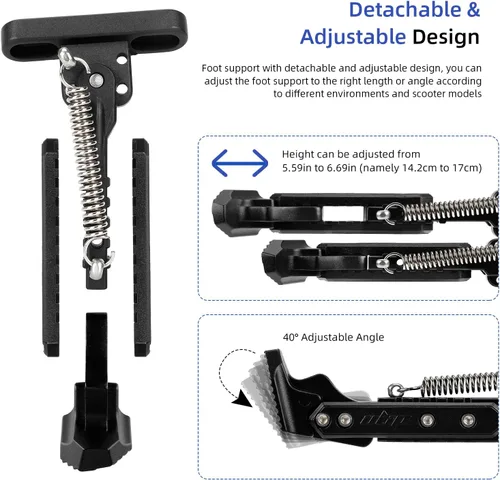 Miniatura 4 de ulip Soporte de estacionamiento para patineta, pieza de repuesto compatible con Ninebot Max G30/Max G30LP Scooter eléctrico Negro