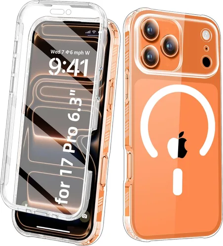Miniatura 19 de Funda para iPhone 15 de cuerpo completo, protector de pantalla integrado, con protector de lente de cámara, [antiamarilleamiento], funda protectora