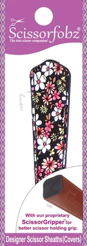 Miniatura 115 de Fundas protectoras para tijeras de diseñador, 4 unidades, tamaño surtido, diseño floral victoriano azul #4-304 Jardín floral victoriano azul