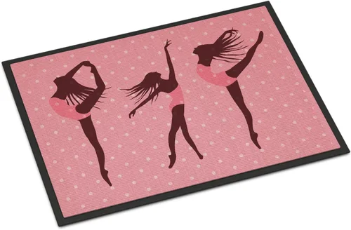 Miniatura 42 de Caroline's Treasures BB5374MAT Let's Dance Linen - Felpudo de lino verde azulado de 18 x 27 pulgadas, tapete para puerta delantera, para interiores