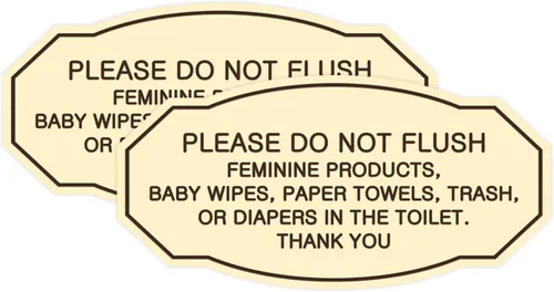 Miniatura 43 de Signs ByLITA Letrero de etiqueta victoriana Please Do Not Flush (Lt Gray), pequeño, 1 paquete Gris claro