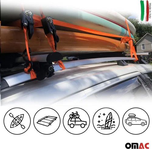 Miniatura 7 de OMAC USA - Barras portaequipajes con cerradura para portaequipajes de aluminio, 2 piezas para Jeep Grand Cherokee 1992-2001
