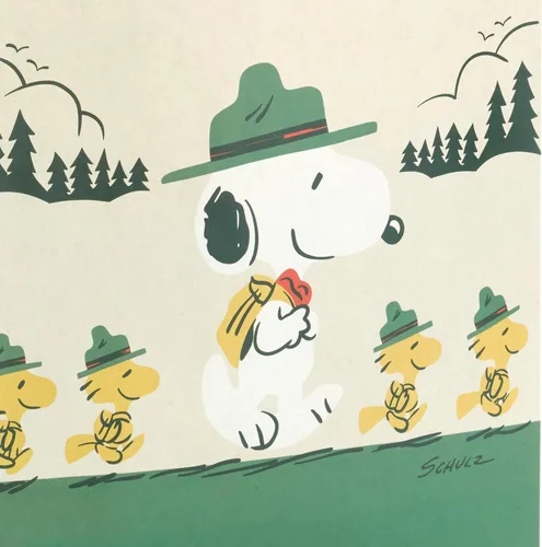 Miniatura 5 de Hallmark Paquete de bolsas de regalo de Peanuts (2 bolsas: 1 grande de 13", 1 XL de 15") Snoopy y Woodstock para el Día del Padre, cumpleaños