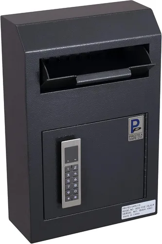 Miniatura 3 de ProtexSafe Wall Mount Drop Box (WDS-150E II), bisagra de piano, sugerencias seguras, boletas, llaves, correo, dinero, cheques de alquiler y más