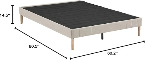 Miniatura 2 de Decoro Eternity - Marco de cama tapizado color crudo - Queen