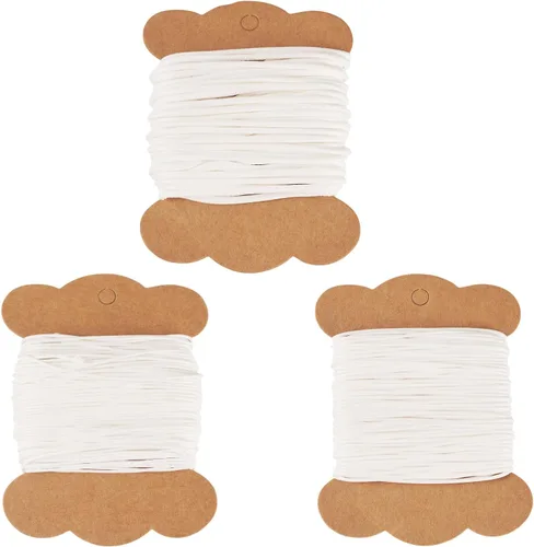 Miniatura 13 de 109 yardas de 0.020 in de color rosa encerado de poliéster para trenzar cuerda encerada de cuentas hilos para bricolaje pulsera de amistad, collar
