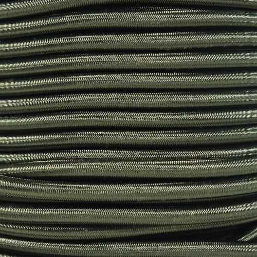 Miniatura 18 de Paracord Planet Cuerda elástica de nailon de 1/4 de pulgada Fabricado en los Estados Unidos Negro, 10 pies