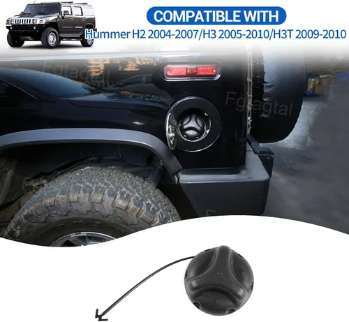 Miniatura 6 de Tapa de gas para llenado de depósito de combustible, tapa de gasolina compatible con Hummer H2 2004 2005 2006 2007, Hummer H3 2006 2007 2008 2009