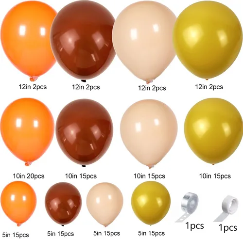 Miniatura 2 de Kit de guirnalda de arco de globos de otoño para decoraciones de Acción de Gracias, 143 piezas de decoraciones de fiesta de Acción de Gracias