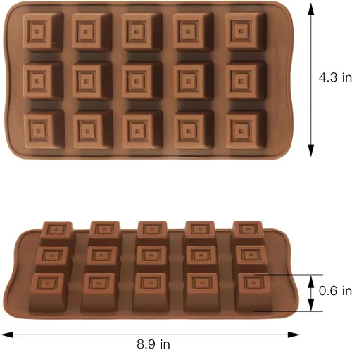 Miniatura 4 de homEdge Molde de trufa, juego de 4 moldes de silicona antiadherentes de grado alimenticio para gelatina de chocolate