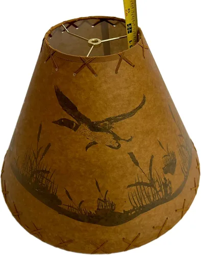 Miniatura 7 de Pantalla rústica de papel kraft aceitado con diseño de loón volador - 18