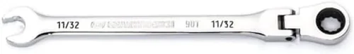 Miniatura 13 de GEARWRENCH 86741 Llave combinada de trinquete de cabeza flexible de 12 puntos con arco oscilante de 4 grados de 5/16