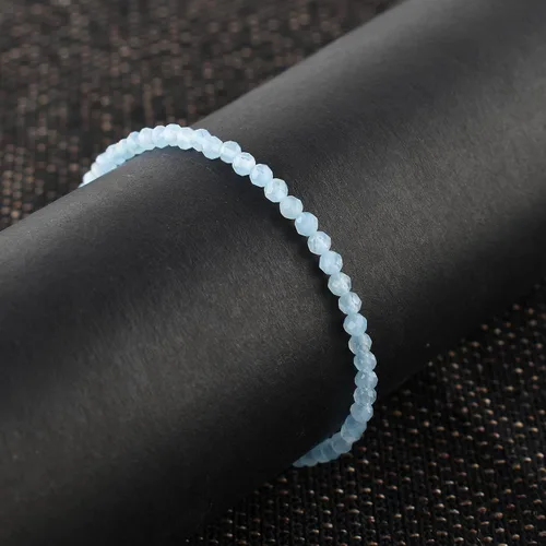 Miniatura 18 de InfinityGemsArt Natural Stone Beads Dainty Bracelet Jewelry for Women, Crystals and Gemstones Birthstone 925 Sterling Silver Chain 8 inch Gifts For