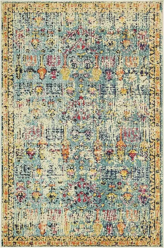 Miniatura 17 de Unique Loom Colección Monterey - Alfombra de área Adobe (2' x 3' 1" Rectángulo Azul/Beige)