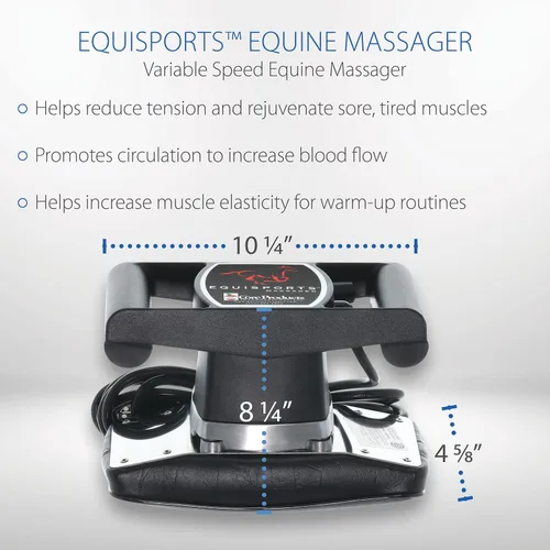 Miniatura 9 de Core Products Equisports Masajeador de velocidad variable calmante para tejido profundo para caballos y equinos