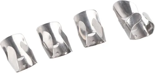 Miniatura 6 de TOPINCN Protector de dedos de acero inoxidable, 4 unidades, protector de dedos para evitar daños al cortar